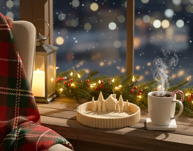 Christmas Village Tray