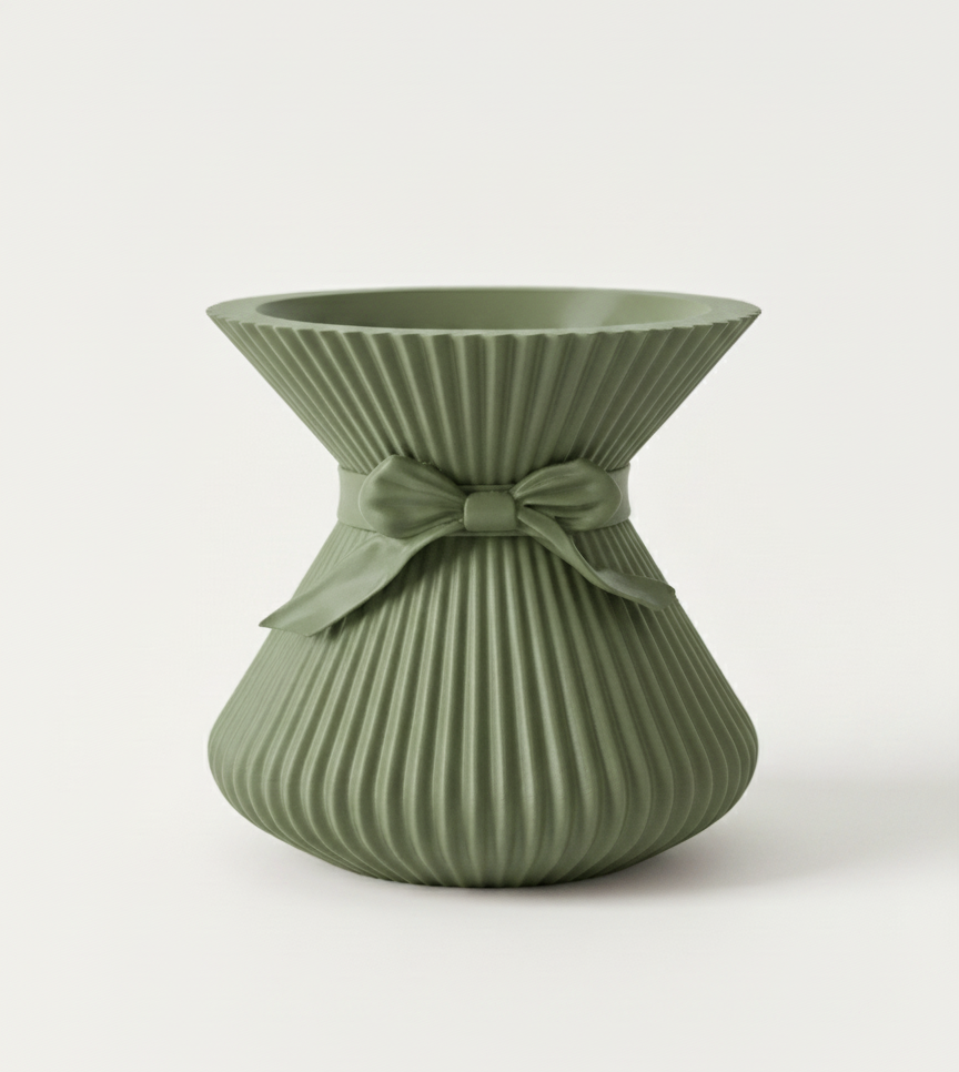 Christmas Ribbon Vase