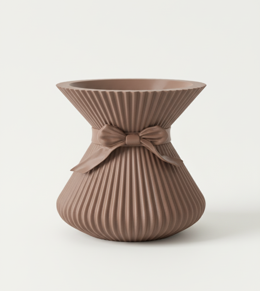 Christmas Ribbon Vase