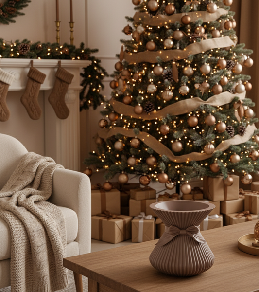 Christmas Ribbon Vase