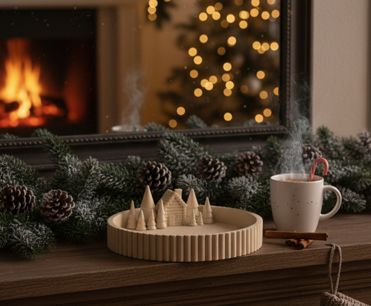 Christmas Village Tray