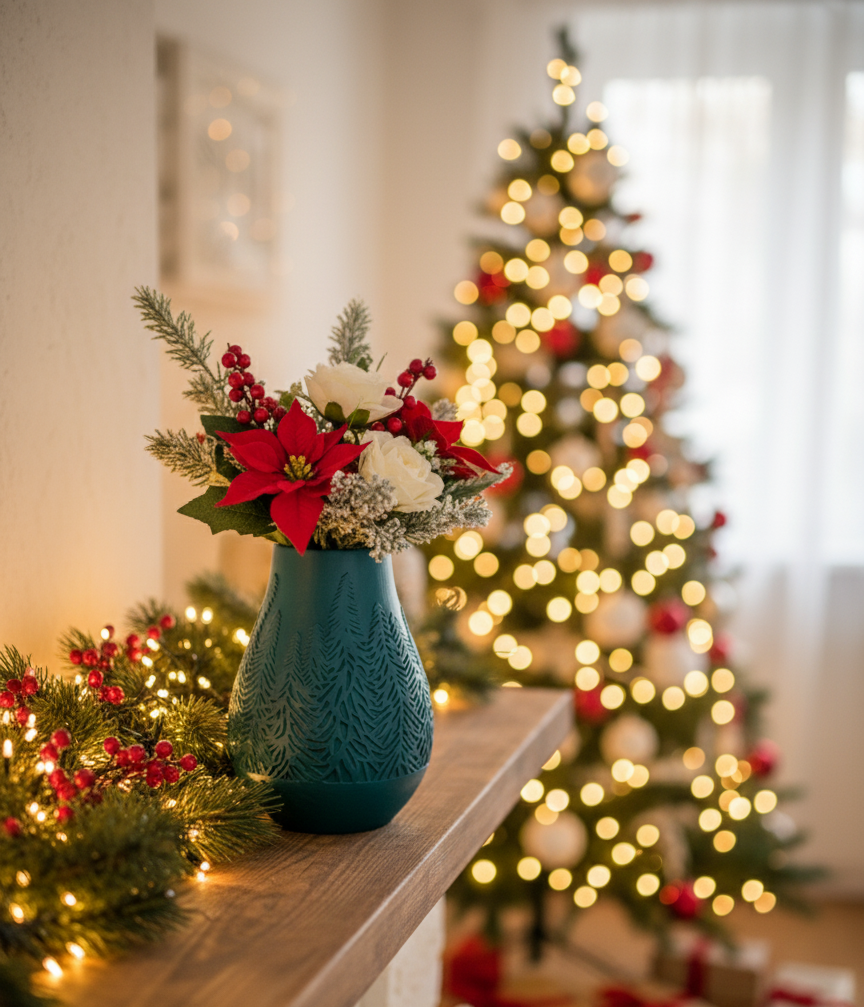 Christmas Winter Vase