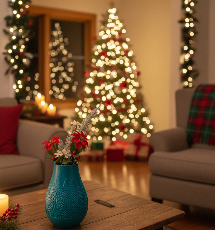 Christmas Winter Vase