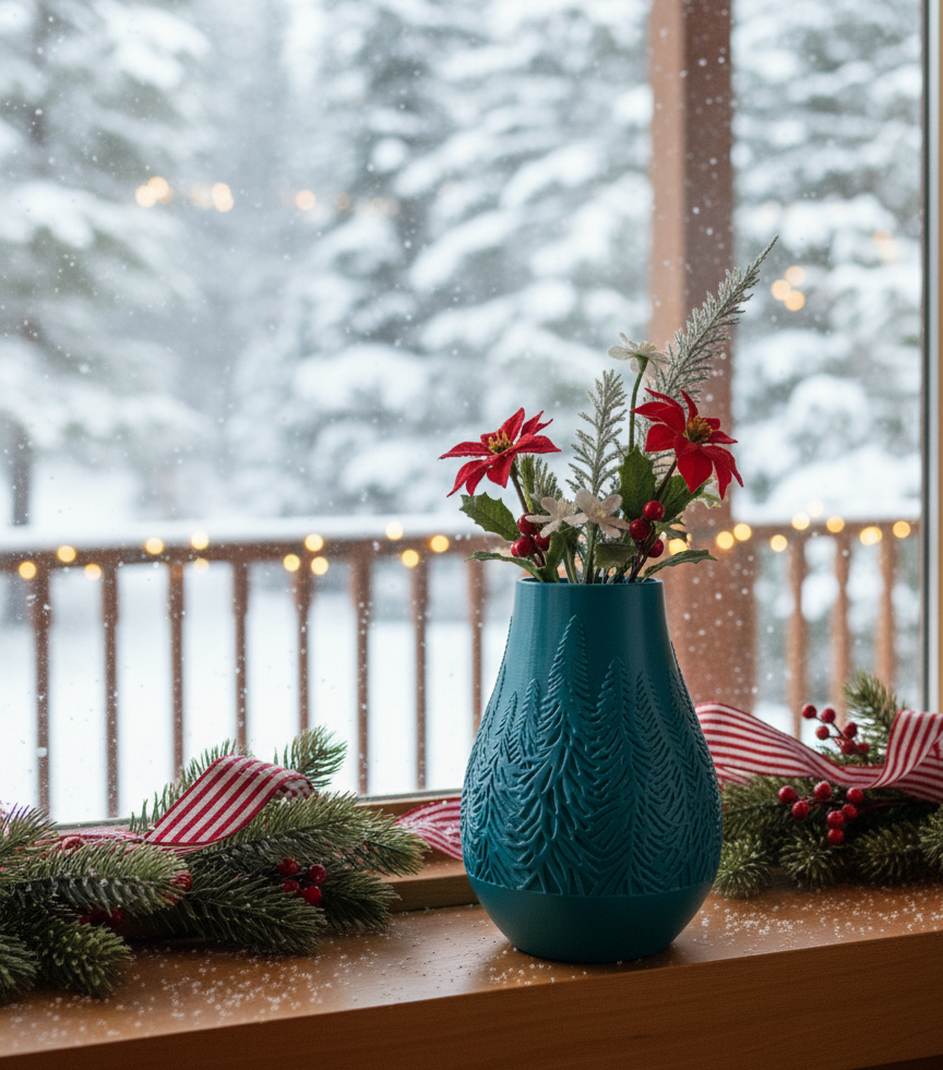 Christmas Winter Vase