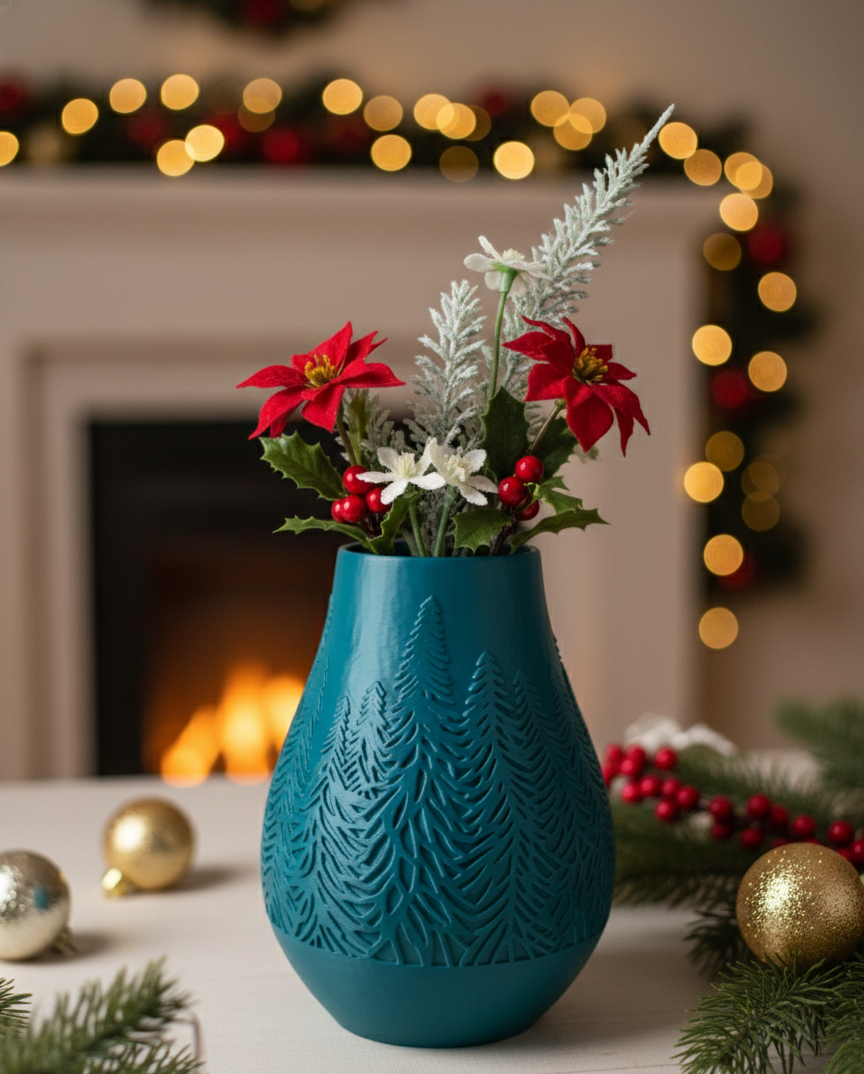 Christmas Winter Vase