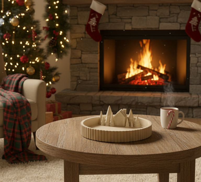 Christmas Village Tray