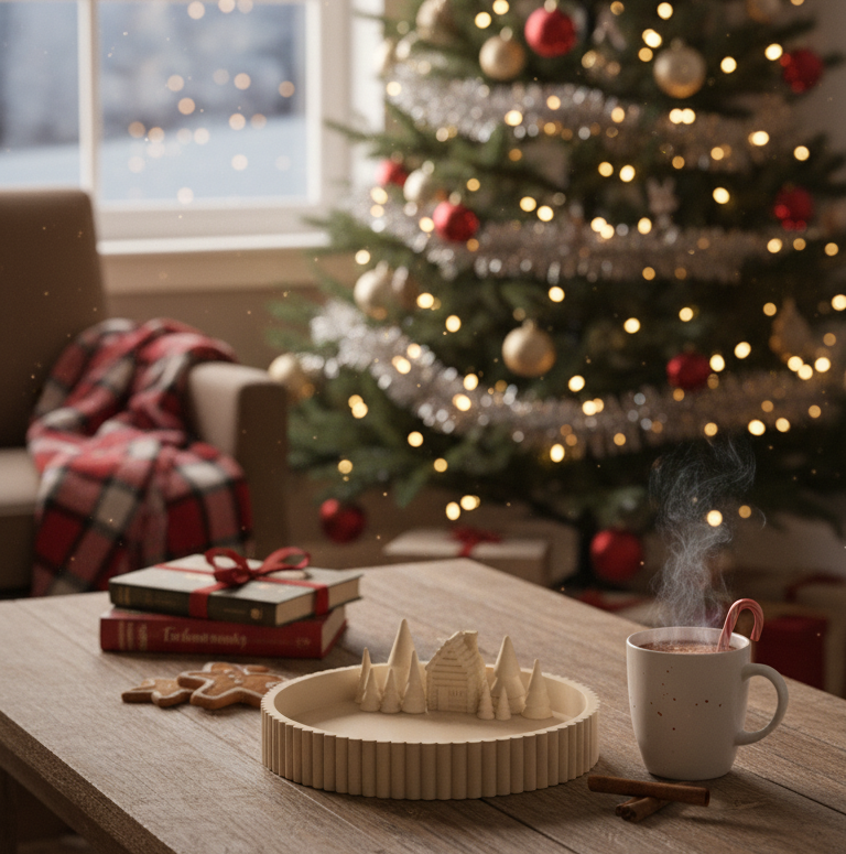 Christmas Village Tray