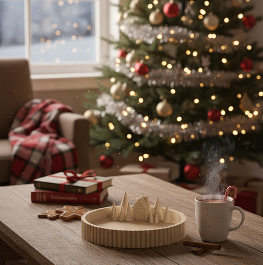 Christmas Village Tray