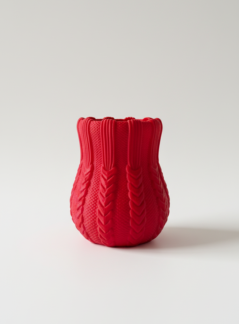 Knitted Christmas Vase